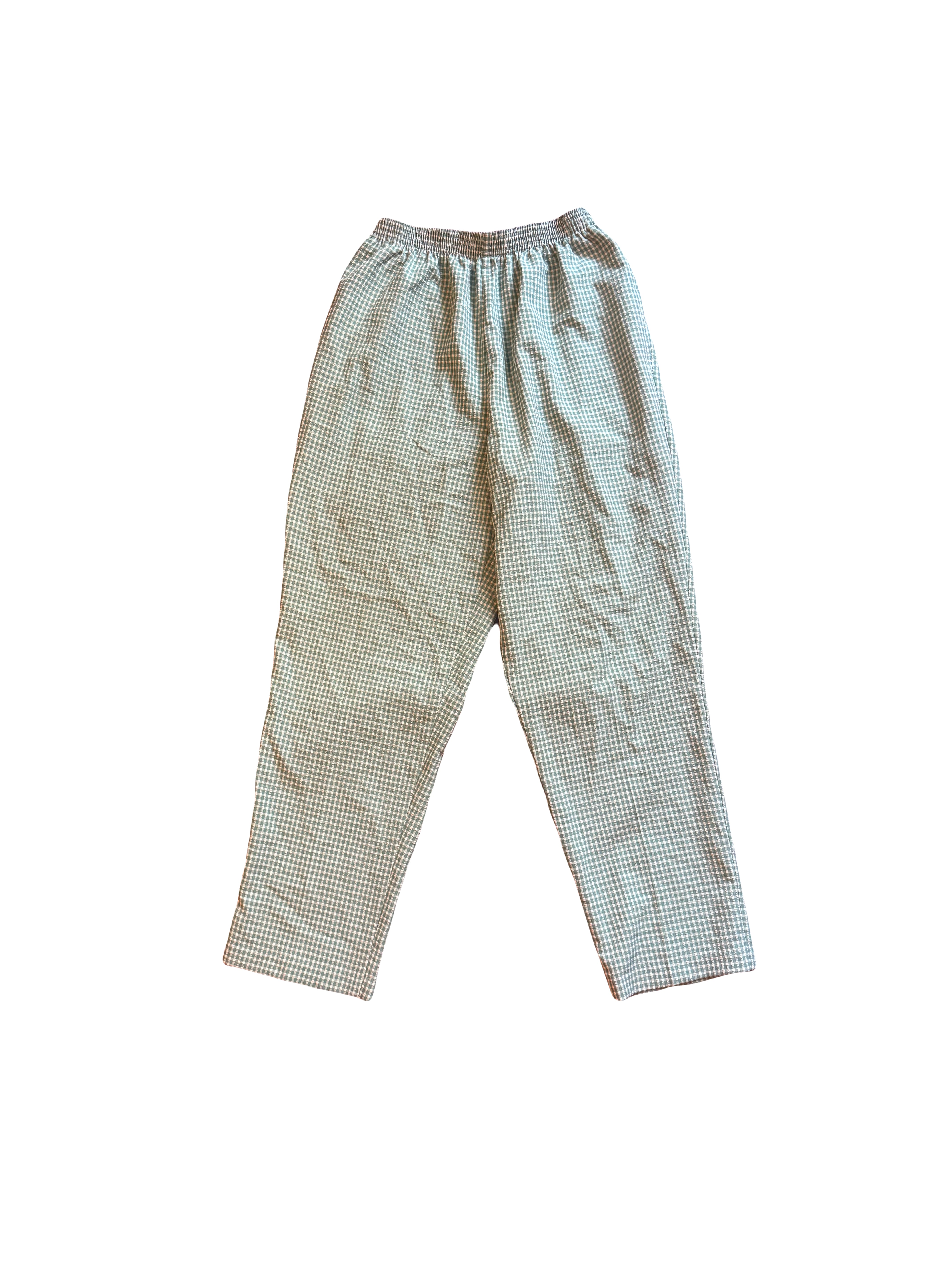 Green Gingham Pants